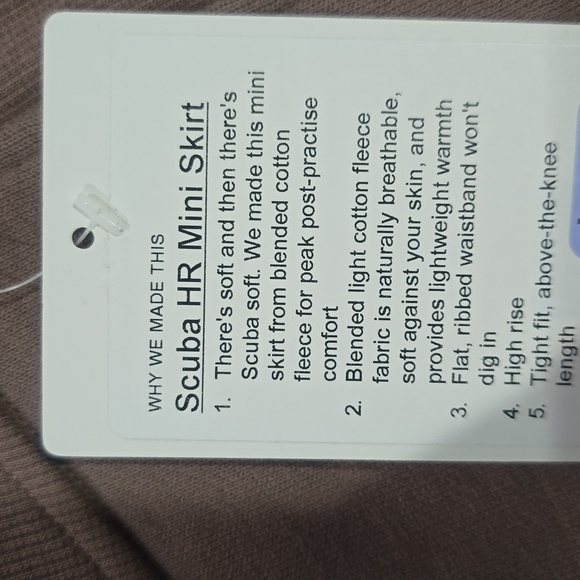 **NWT Lululemon Scuba High-Rise Mini Skirt | Taupetastic | Size Small** - Picture 7 of 8